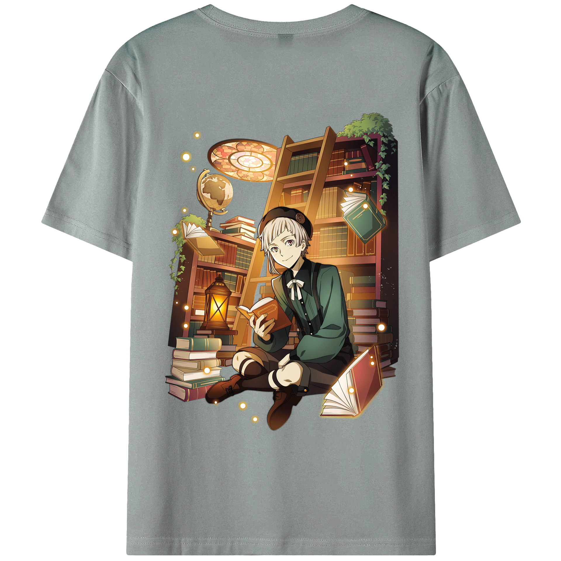 （画像用） 文豪ストレイドッグス Bungo Stray Dogs 綿100％ メンズ半袖Tシャツ（バックプリント） 通気性